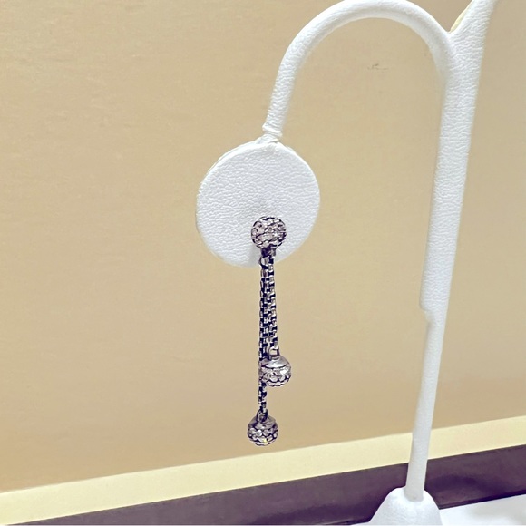 David Yurman $3200 Diamond Bell Drop Earrings -Sterling Silver + 18K Gold - Picture 5 of 8